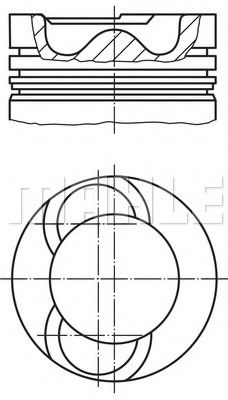 Поршнекомплект - Mahle 038 49 00