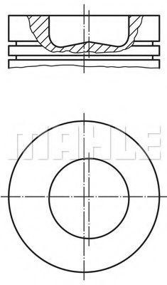 Поршнекомплект HCV - Mahle 228 75 00
