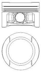 Поршень audi/vw 1.6 adp/aft 81.51 - Nural 87-105907-00
