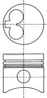 Поршень audi/vw 77.01 1.6td/2.0td alumin - Nural 87-109507-00