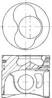 Поршень audi/vw 81.5 2.5tdi agx/acv (cyl 1-2) - Nural 87-501507-00