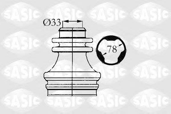 К-кт пыльника ШРУСа renault 11 84-88, 18 78-86, 25 84-92, 9 84-86, - Sasic 4003414