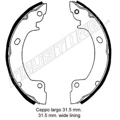 Колодки тормозные барабанные - Trusting 046.200