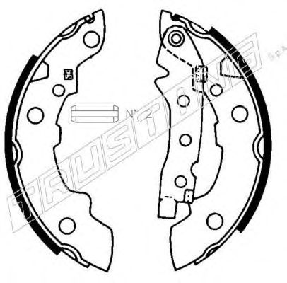 Колодки тормозные барабанные | зад | - Trusting 088.208
