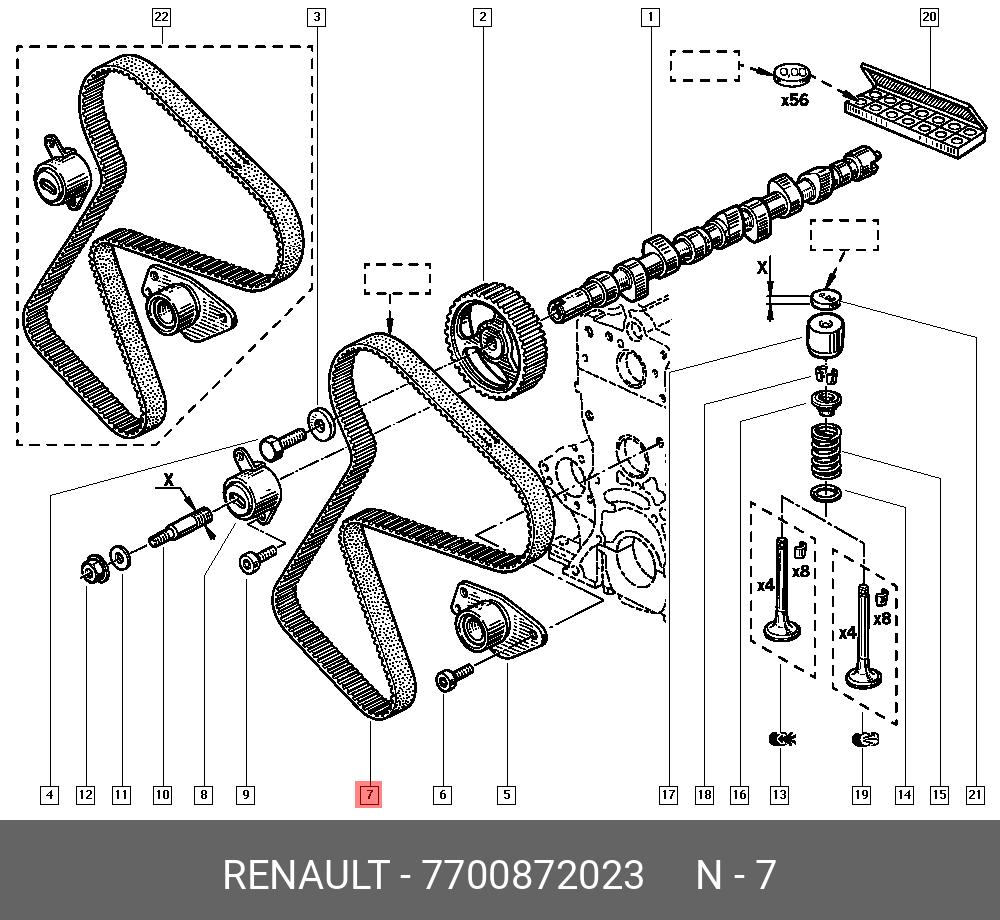 Ремень ГРМ - Renault 7700872023