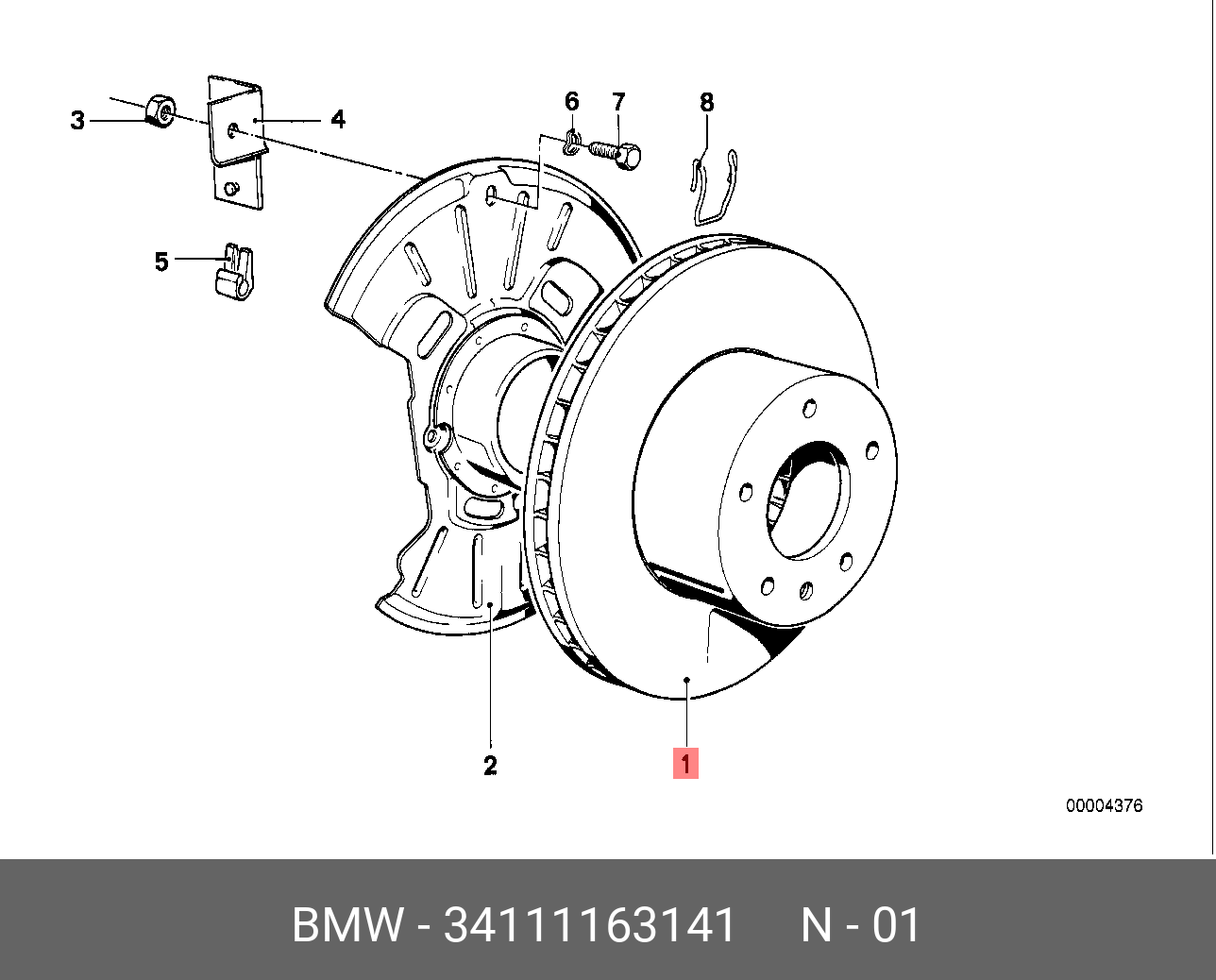 Диск тормозной | перед | - BMW 34 11 1 163 141