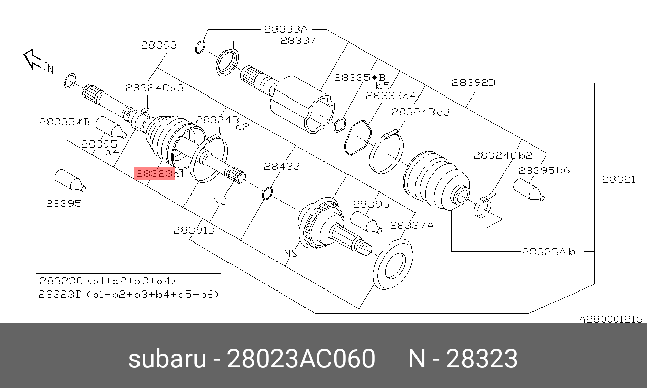 Пыльник шруса - Subaru 28023-AC060