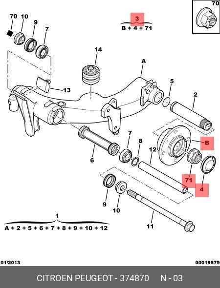 Комплект подшипника ступицы колеса | зад лев | - Citroen/Peugeot 3748.70