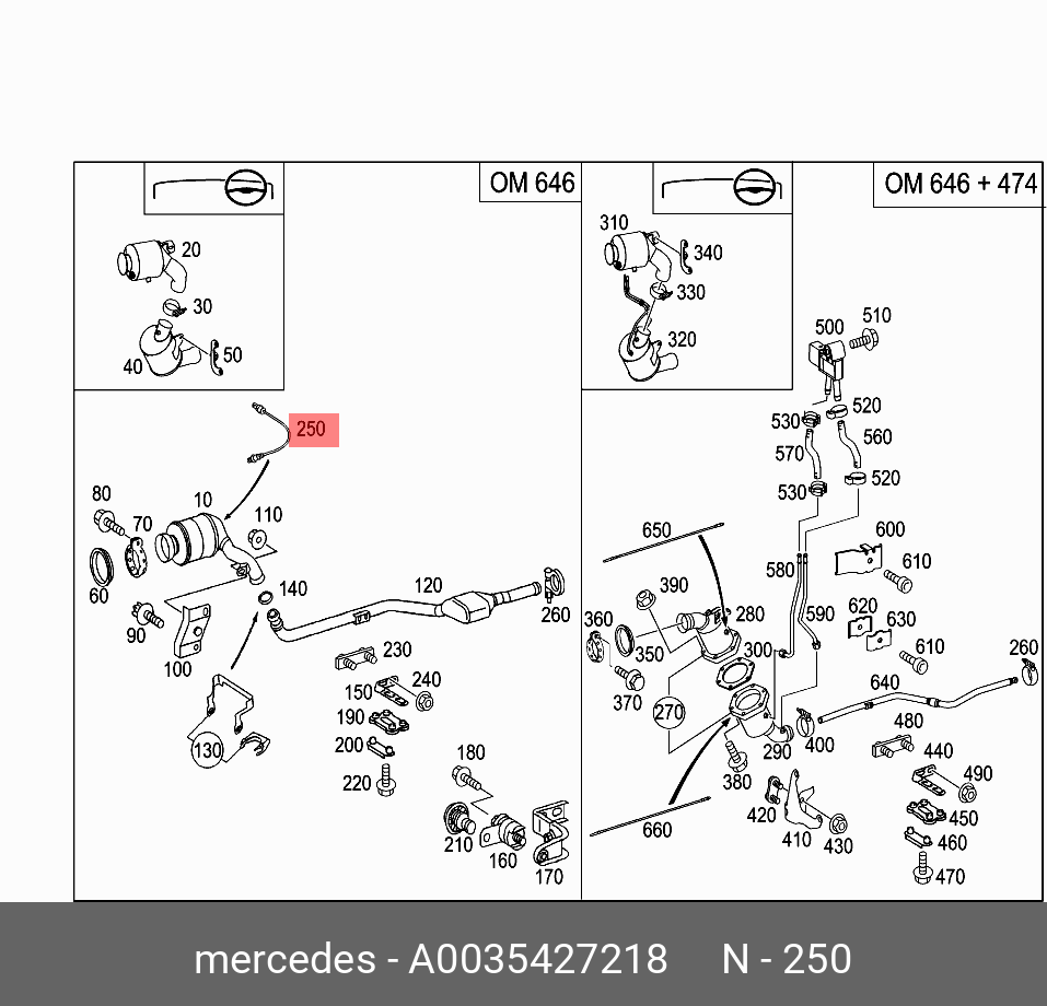 Датчик кислородный - Mercedes A0035427218