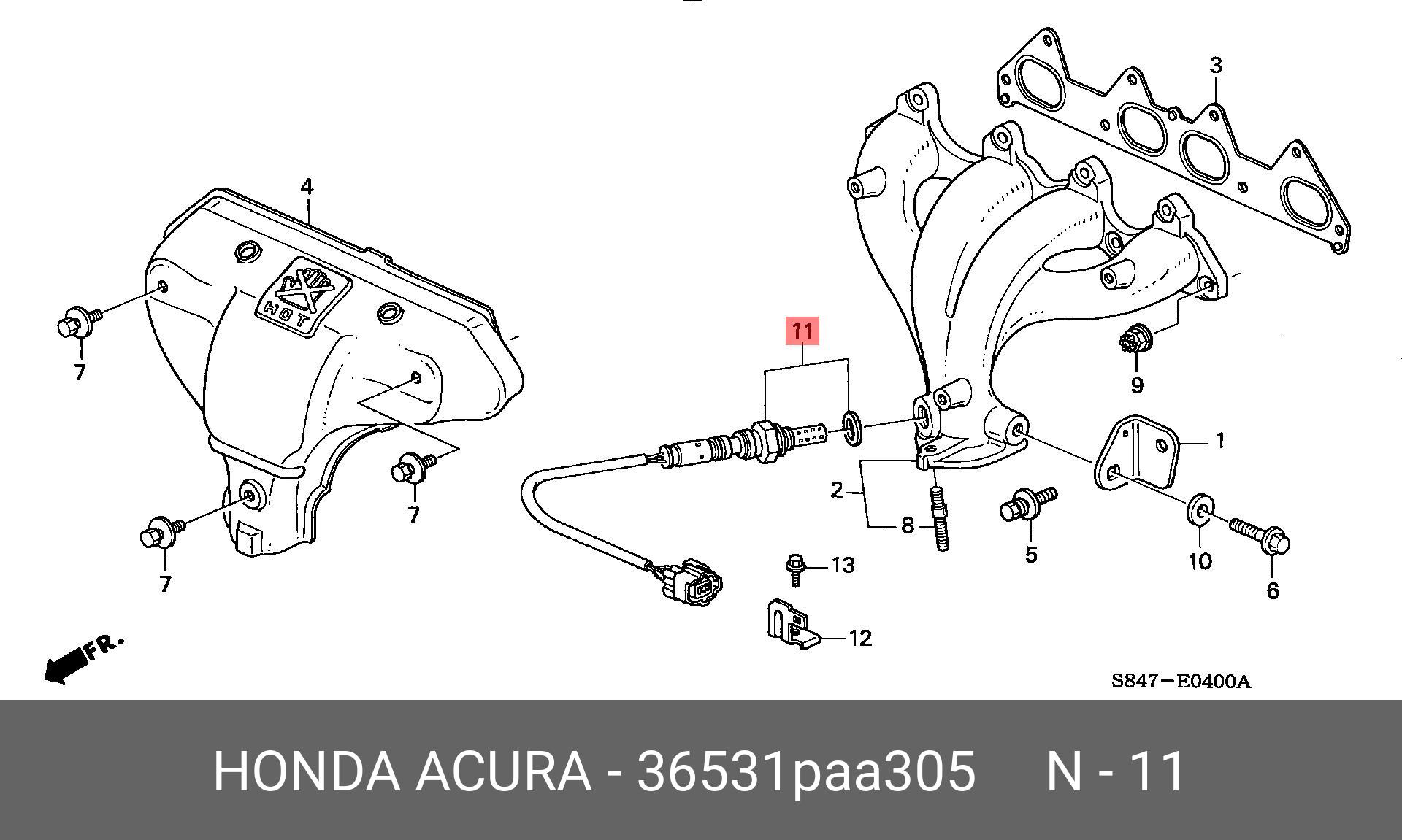 Датчик кислородный  - Honda 36531-PAA-305