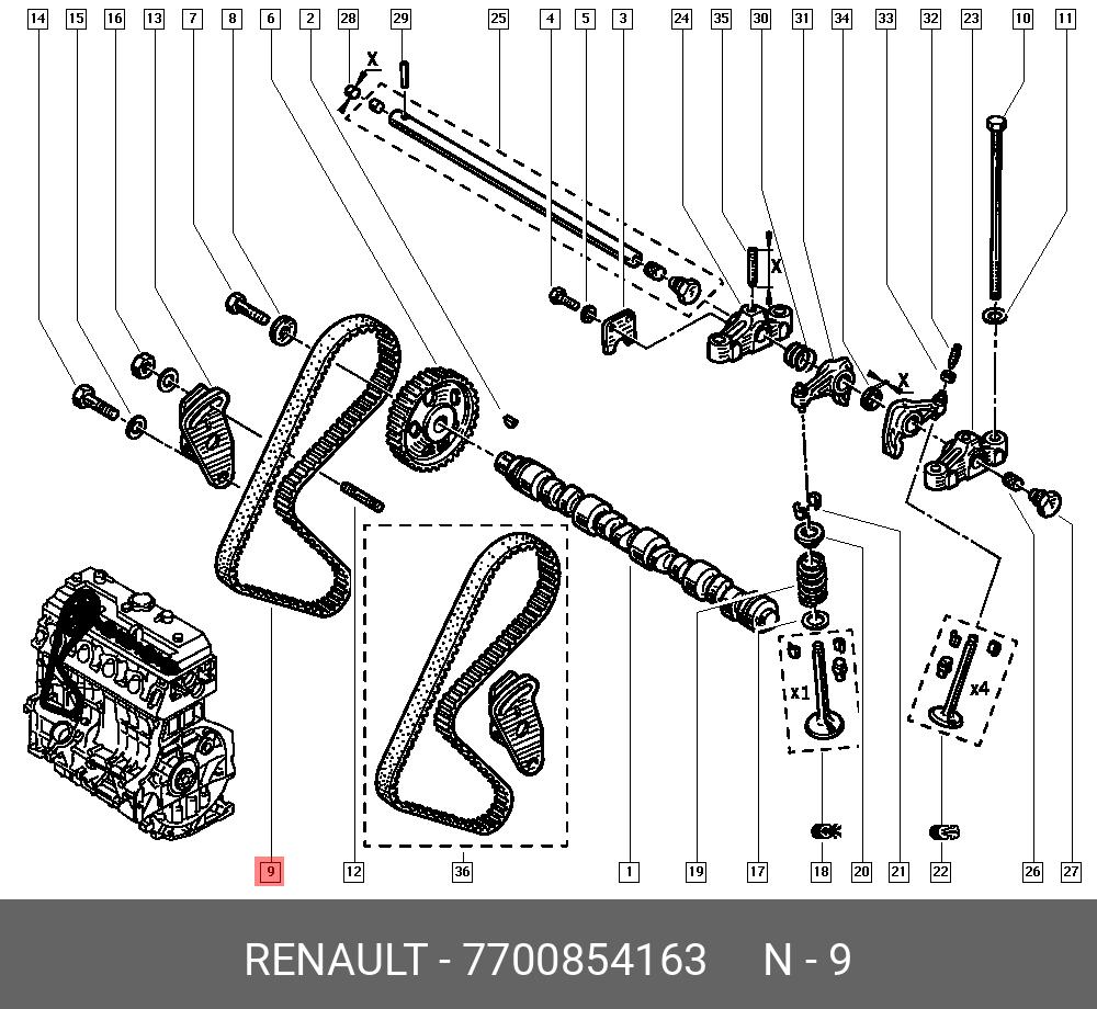 Ремень ГРМ - Renault 7700854163
