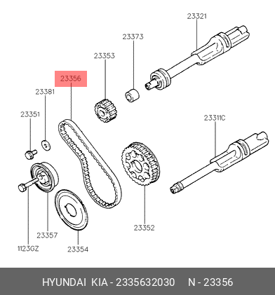 Ремень ГРМ - Hyundai/Kia 2335632030