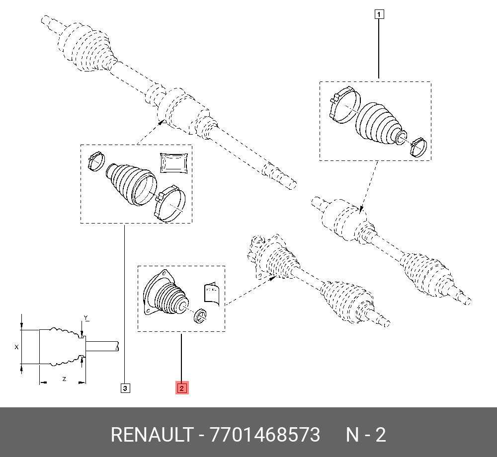 Пыльник ШРУСа - Renault 7701468573
