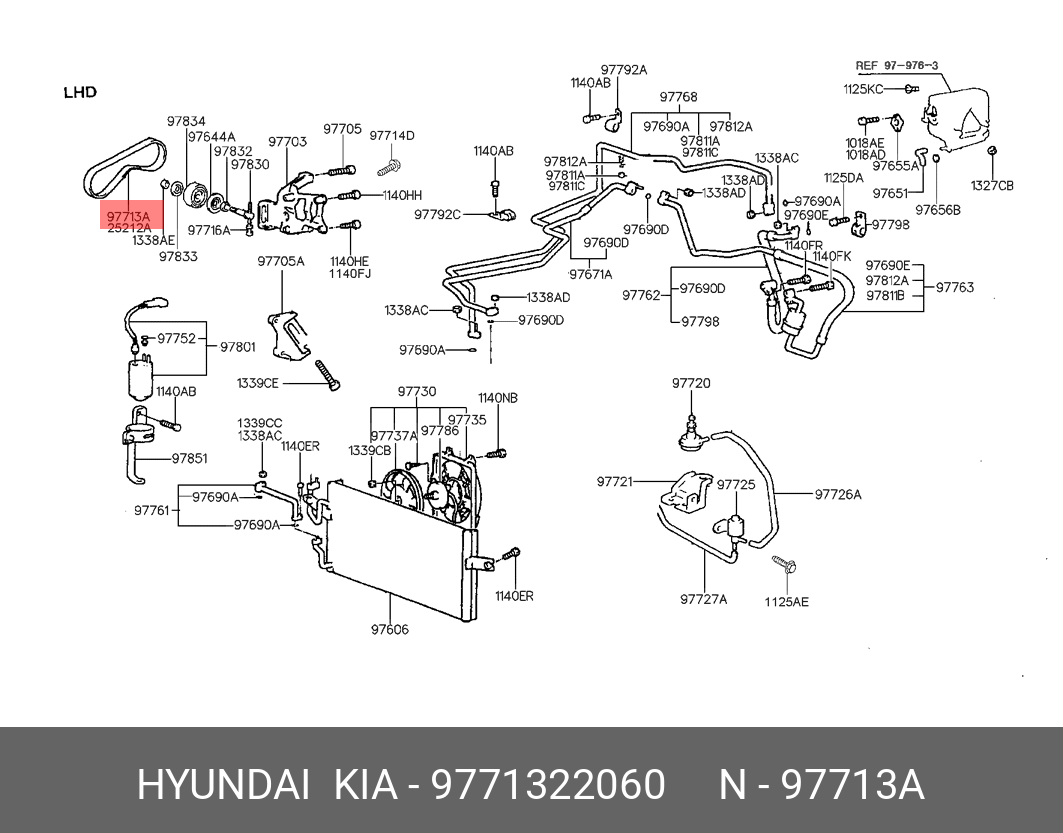 Ремень поликлиновый - Hyundai/Kia 9771322060