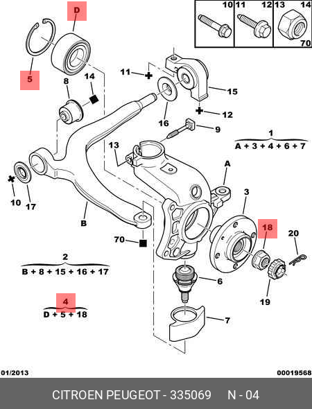 Комплект подшипника ступицы колеса | перед лев | - Citroen/Peugeot 3350.69