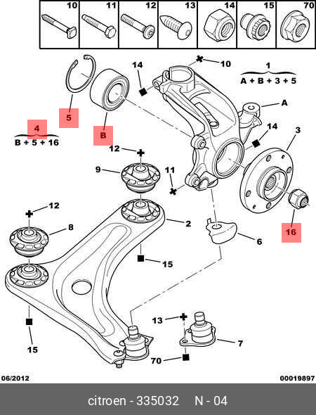 Комплект подшипника ступицы колеса | перед | - Citroen/Peugeot 3350,32