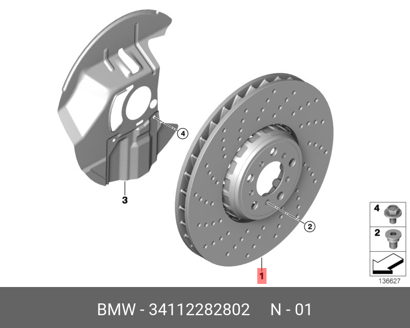 Диск тормозной | перед | - BMW 34 11 2 282 802