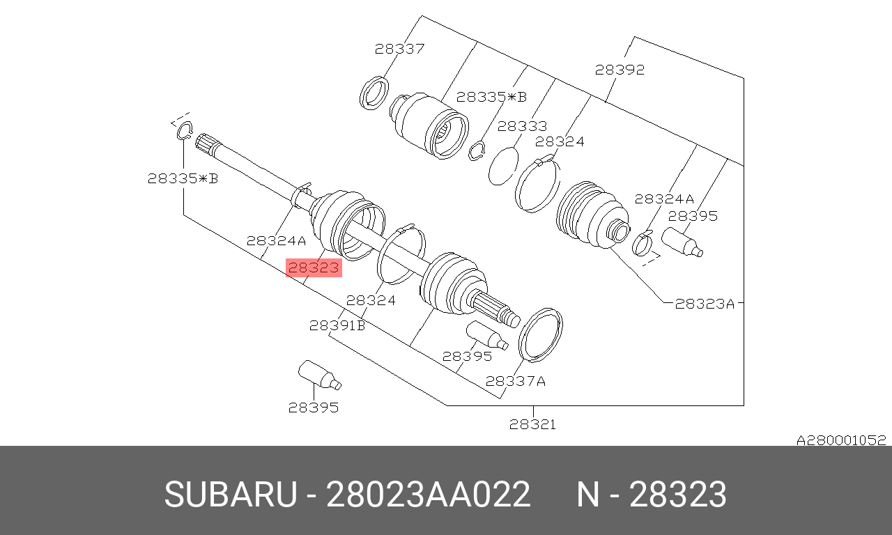 Пыльник ШРУСа - Subaru 28023AA022