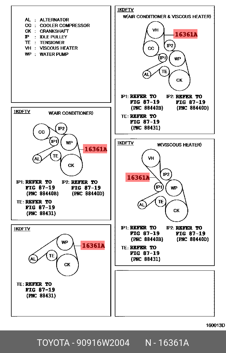 Ремень поликлиновый 6pk1730 - Toyota 90916-W2004