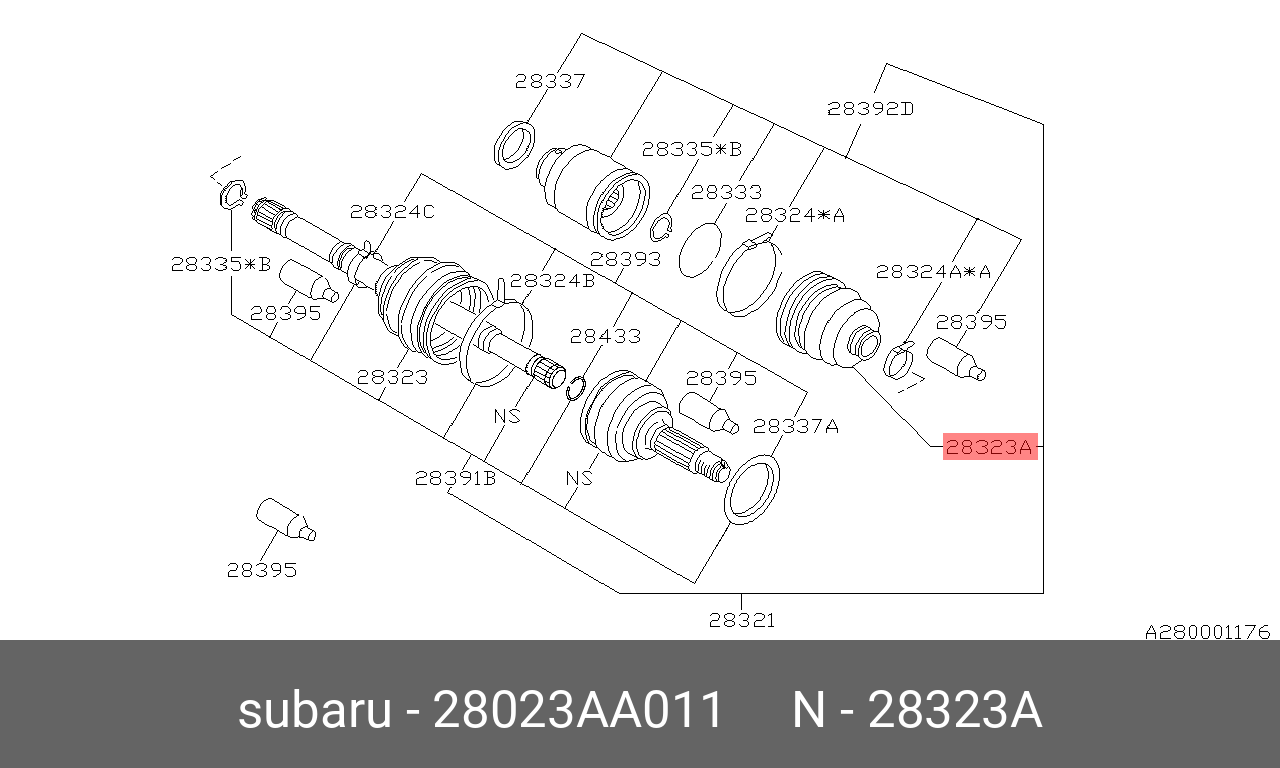 Пыльник шруса - Subaru 28023-AA011