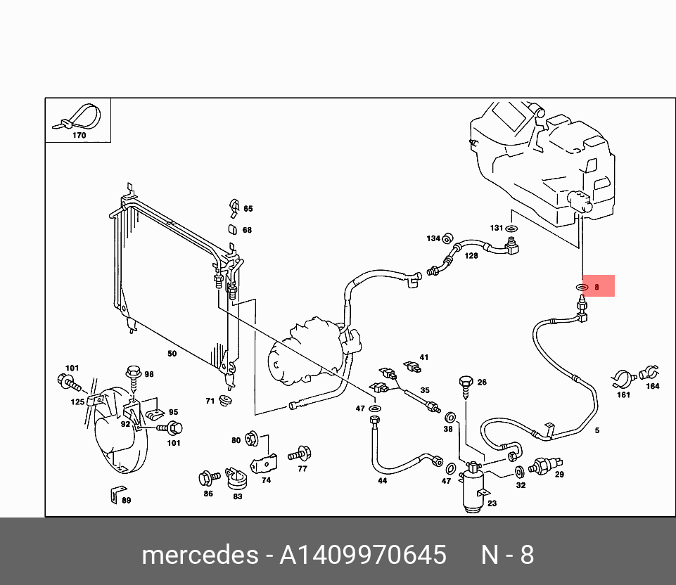 Комплект прокладок - Mercedes A1409970645