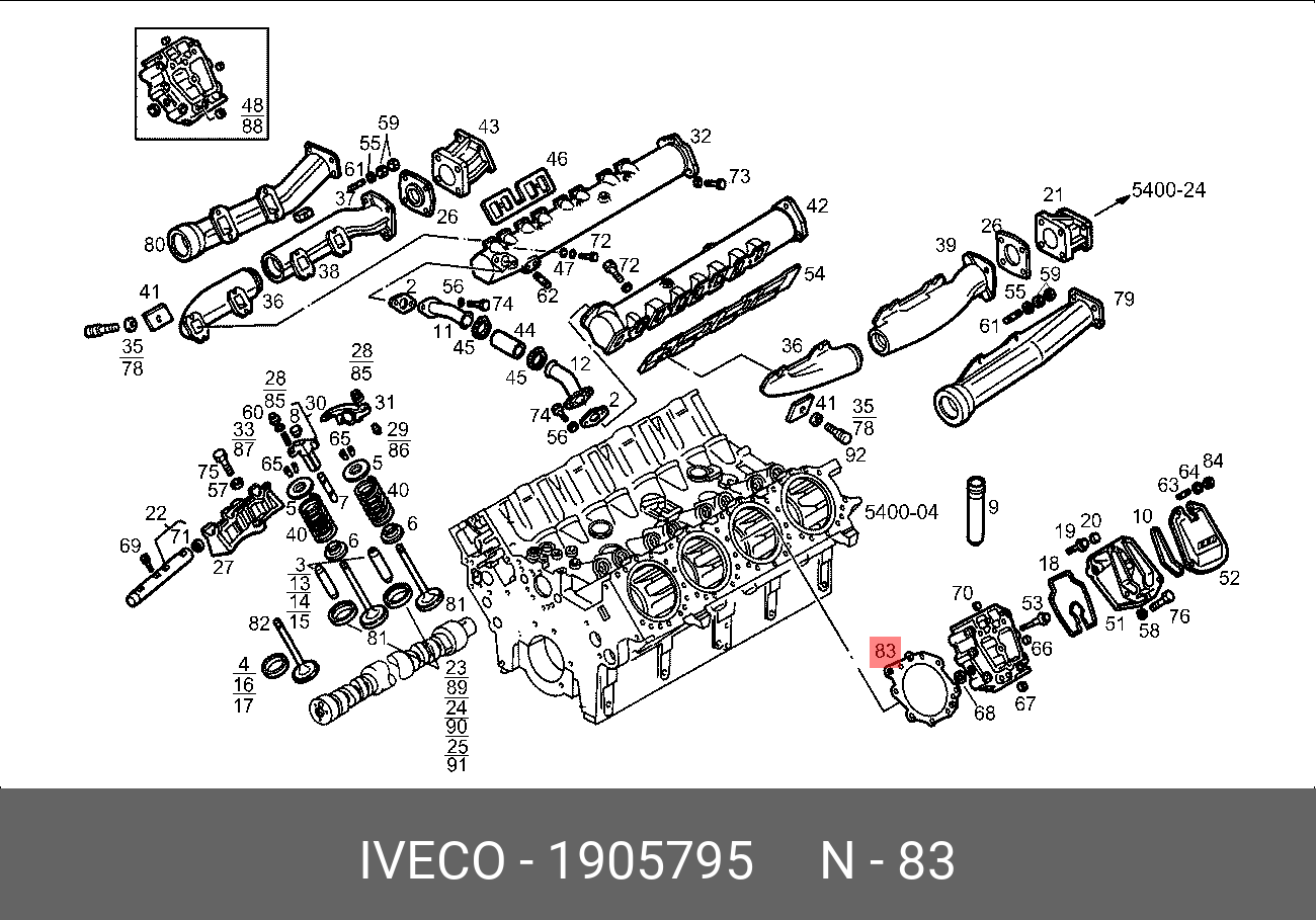 Прокладка ГБЦ (двс 8261 8280) turbostar - Iveco 1905795