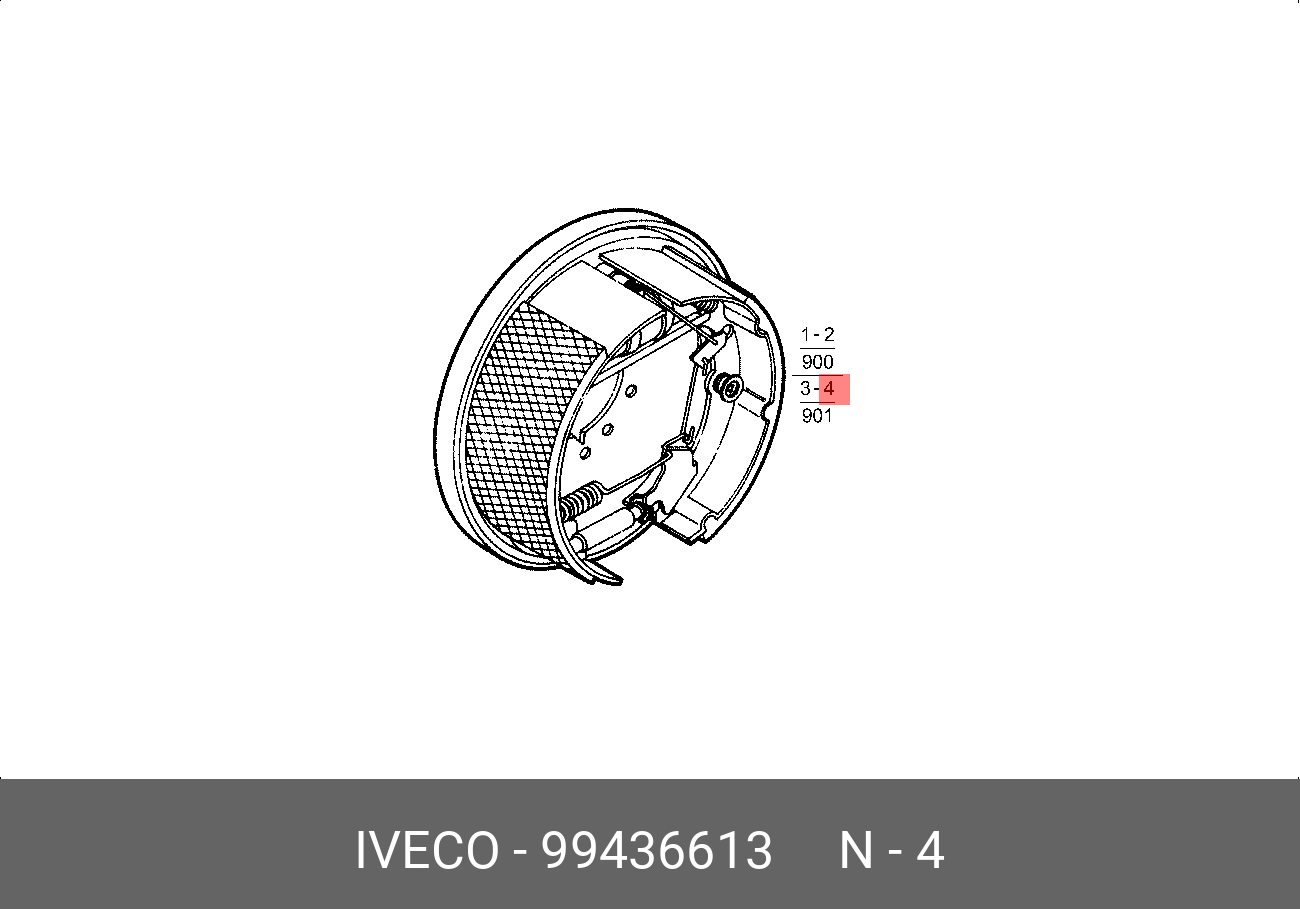 Диск тормозной опорный правый daily perrot 270x80 - Iveco 99436613