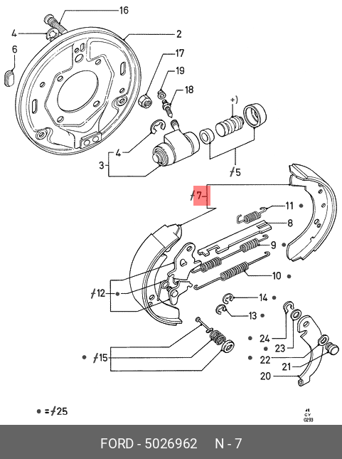 Колодки тормозные дисковые - Ford 5026962