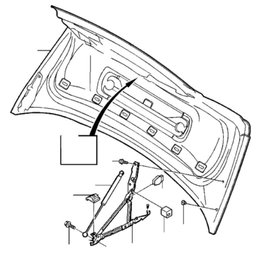 Амортизатор крышки багажника - Volvo 9483297