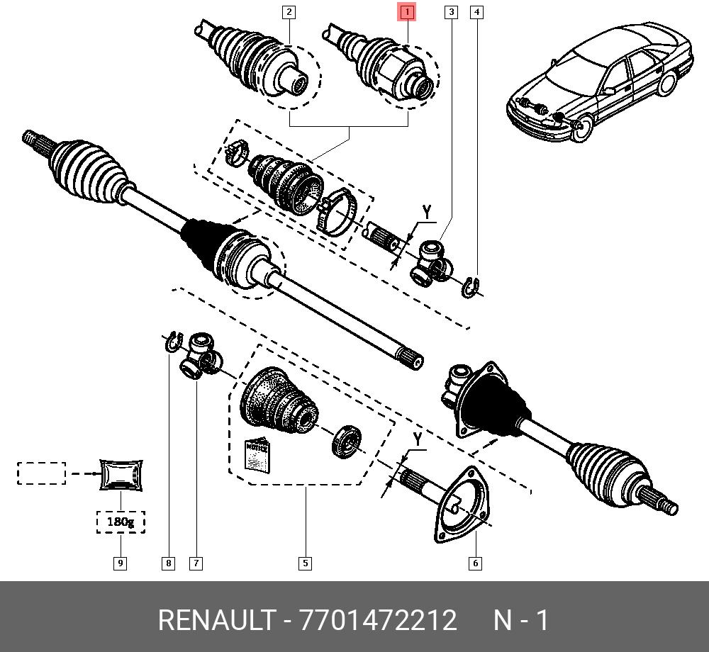 Пыльник ШРУСа - Renault 7701472212