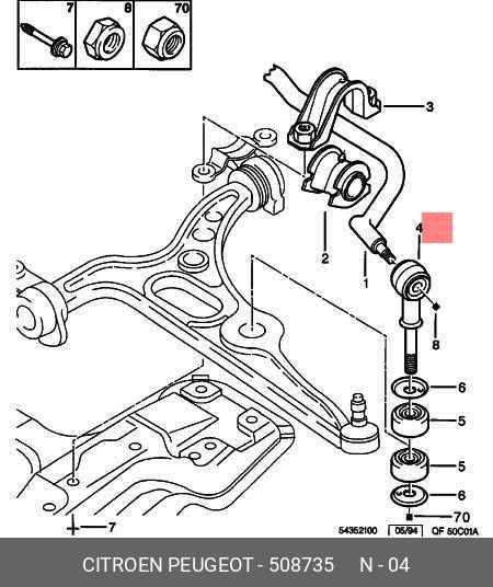 Стойка стабилизатора | перед прав/лев | - Citroen/Peugeot 5087.35