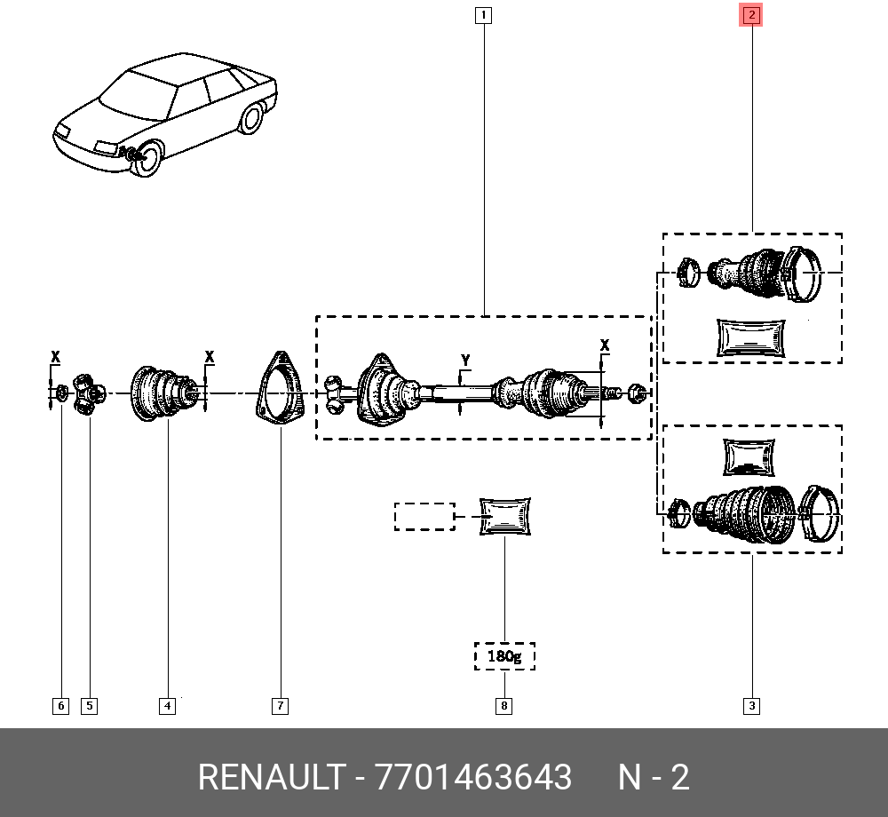 Пыльник ШРУСа - Renault 7701463643