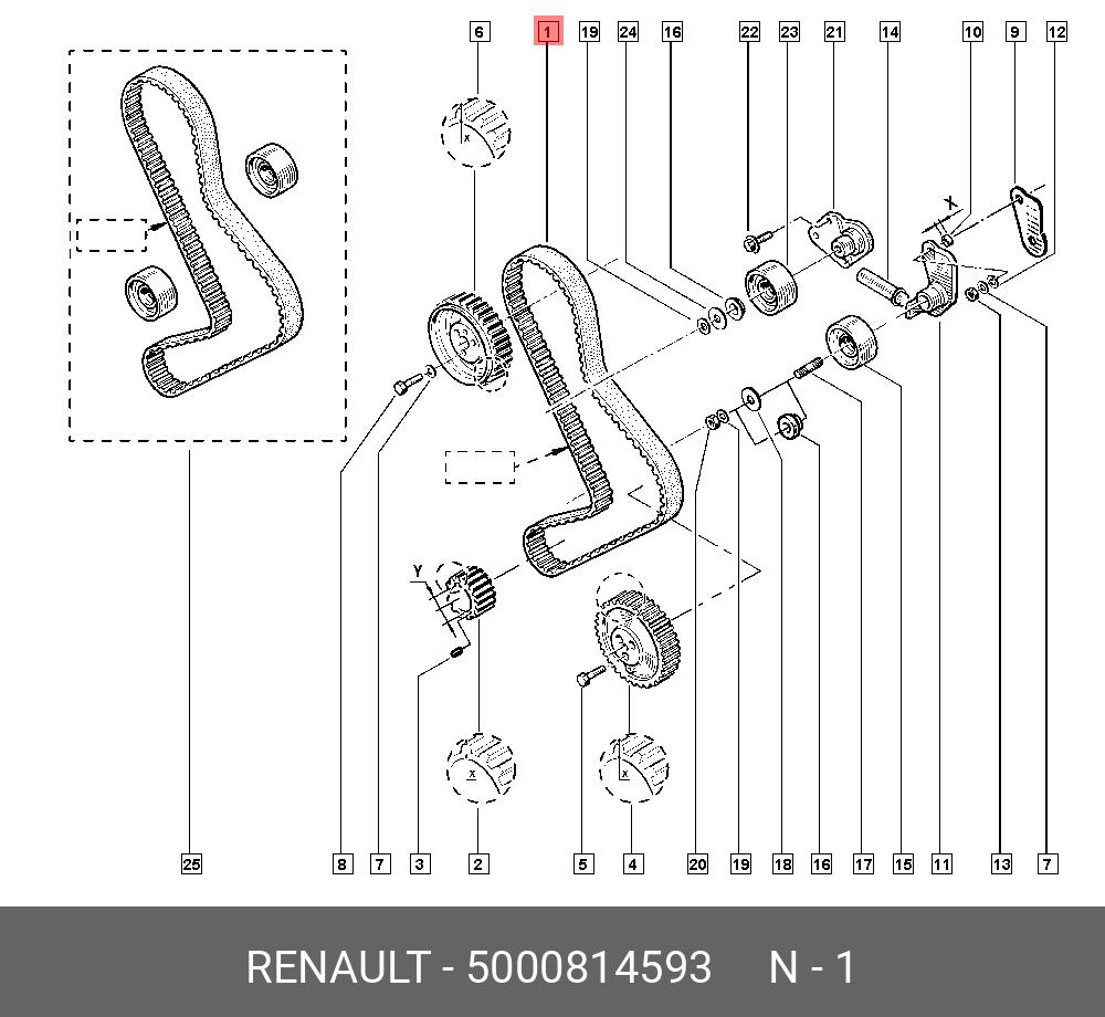 Ремень ГРМ - Renault 5000814593