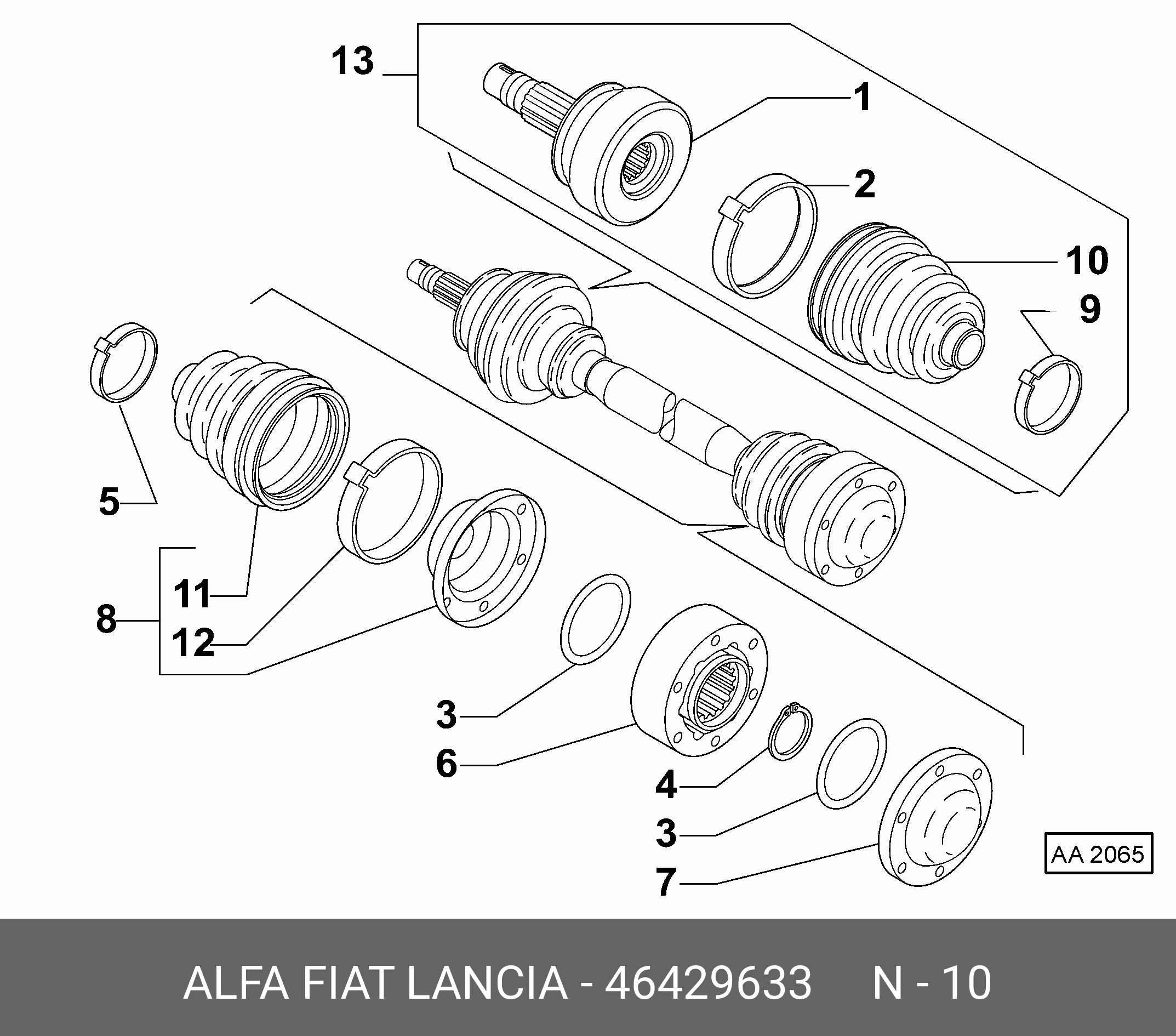 Пыльник ШРУСа  - Fiat/Alfa/Lancia 46429633
