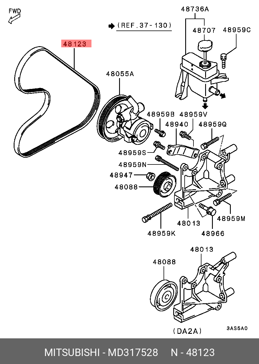 Ремень поликлиновый - Mitsubishi MD317528