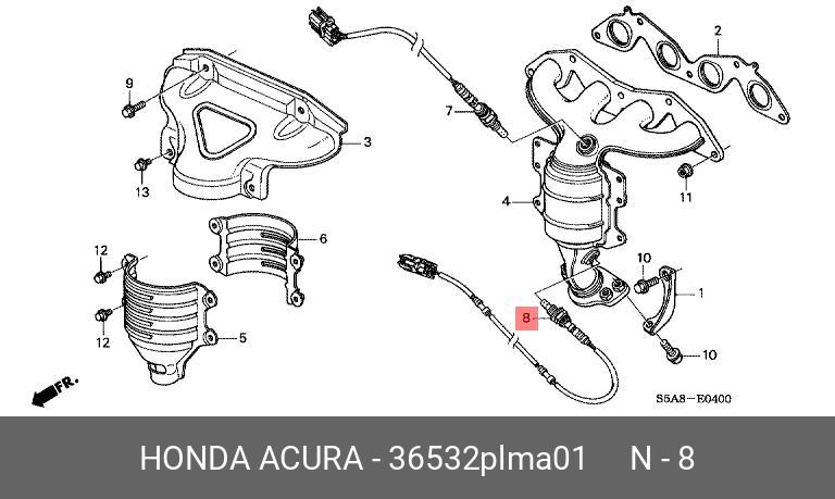 Датчик кислородный  - Honda 36532-PLM-A01