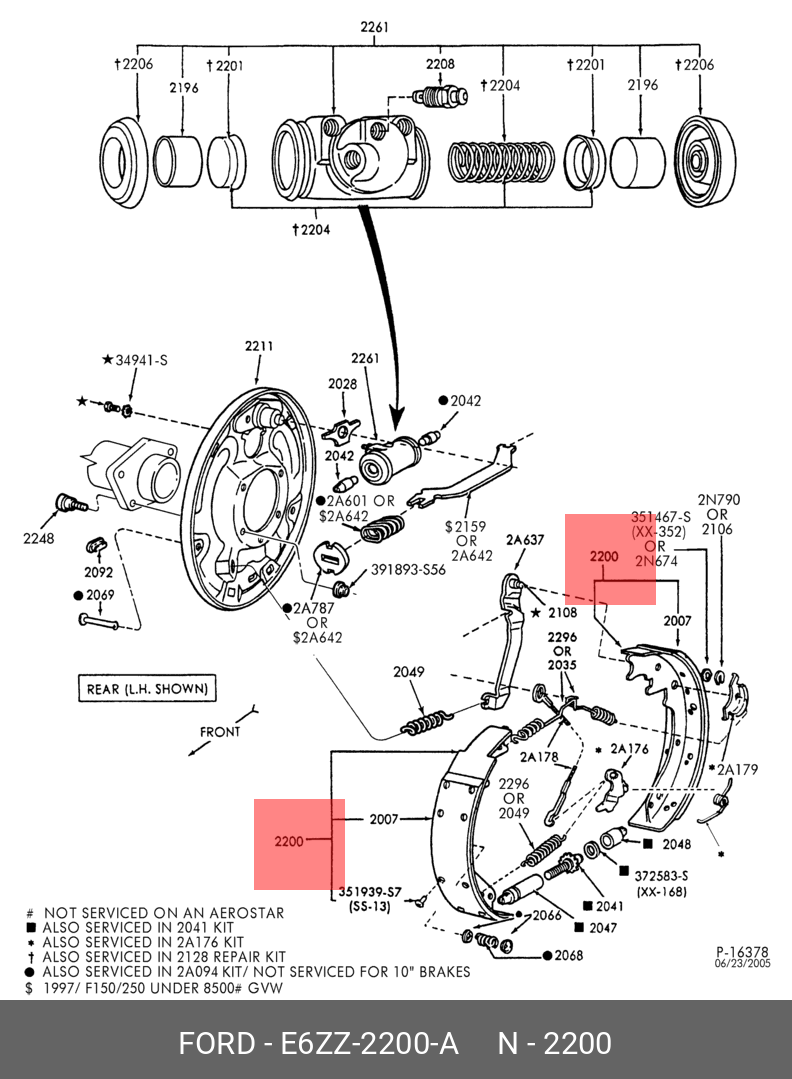 Колодки тормозные дисковые - Ford E6ZZ2200A