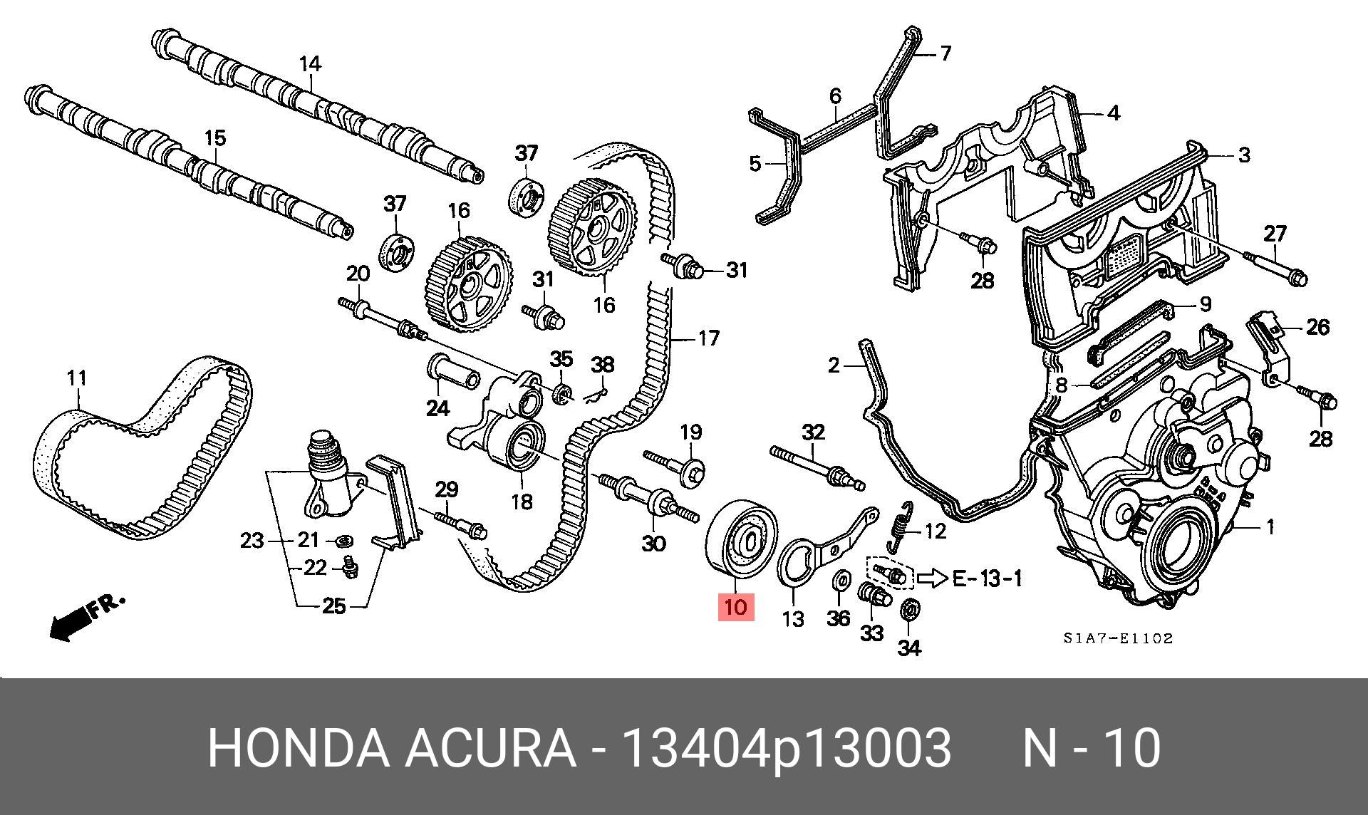 Ролик балансировочного вала - Honda 13404-P13-003