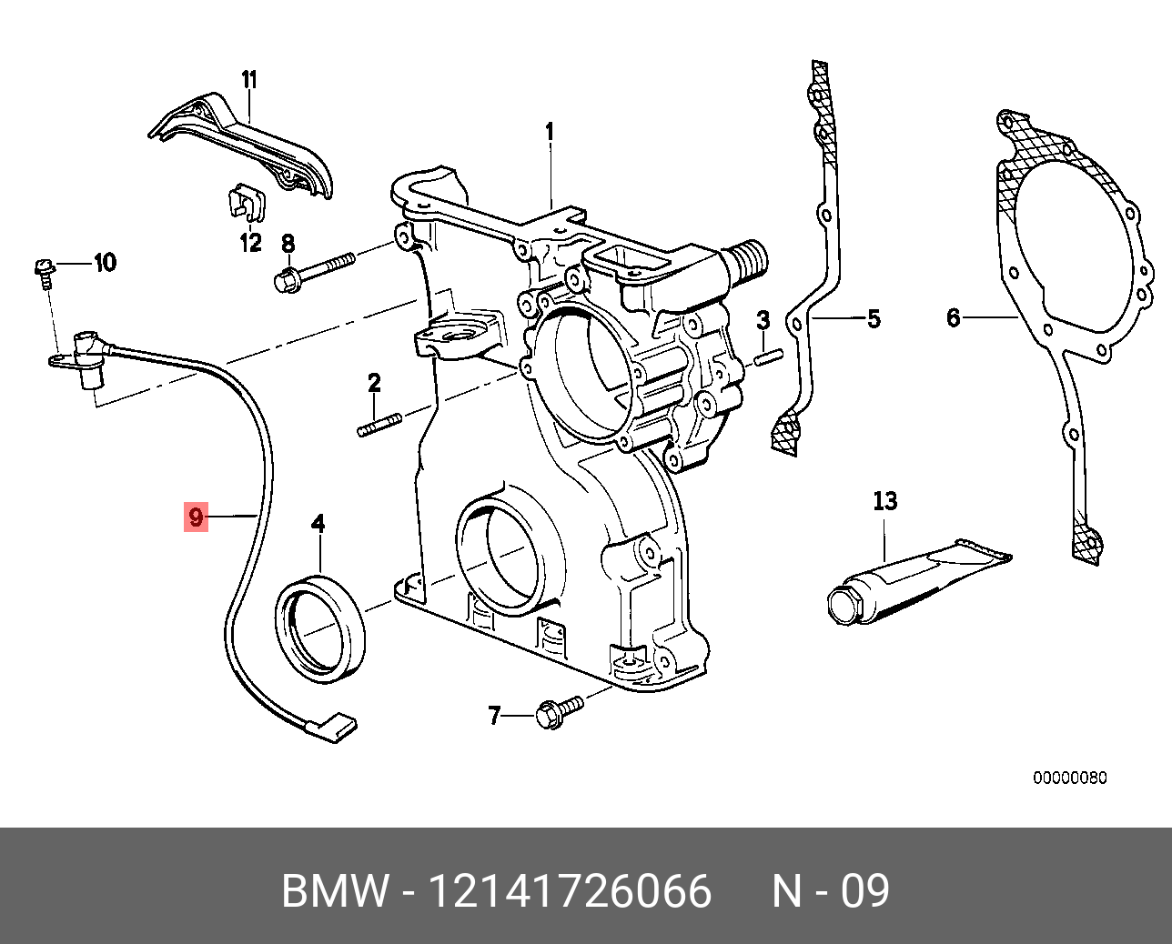 Датчик положения коленчатого вала - BMW 12 14 1 726 066