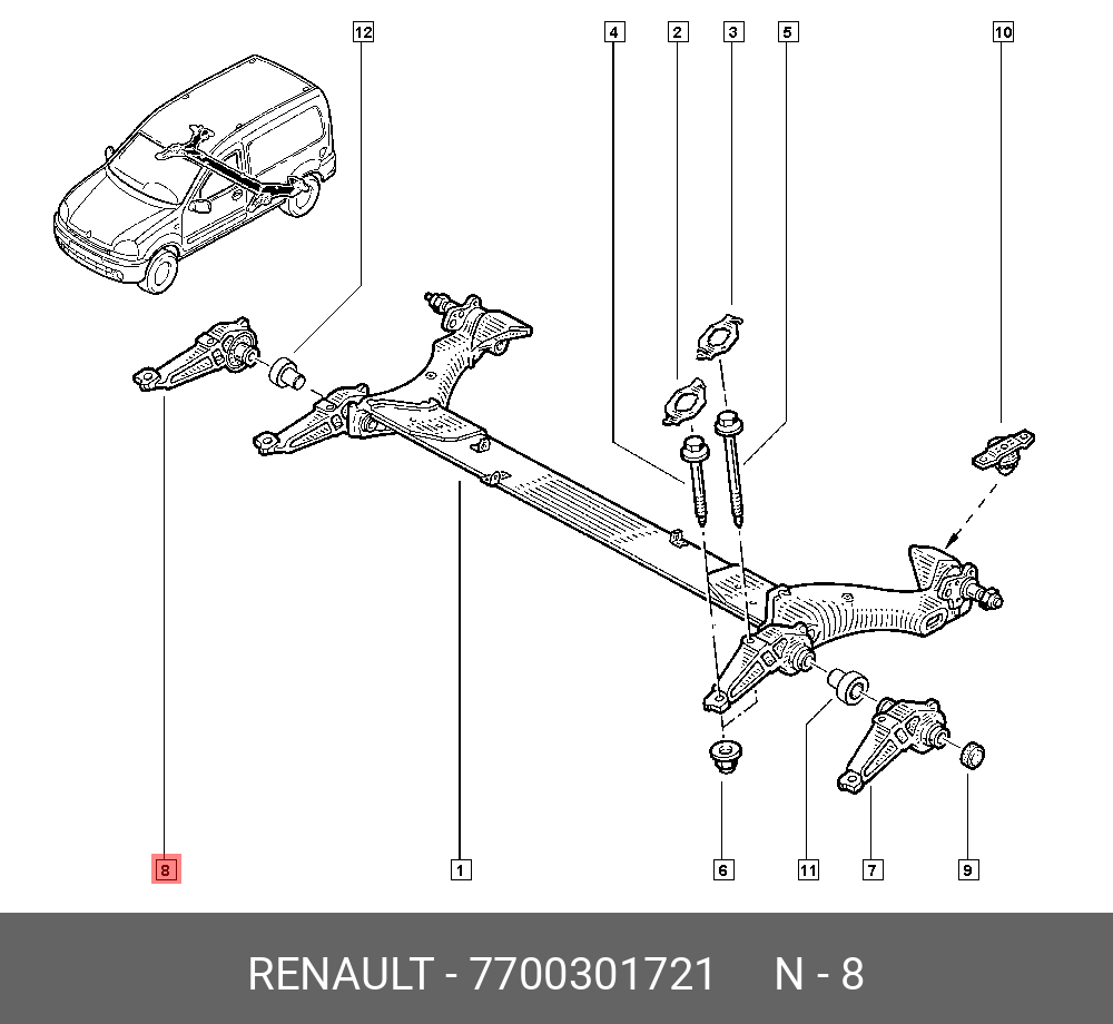Рычаг - Renault 7700301721