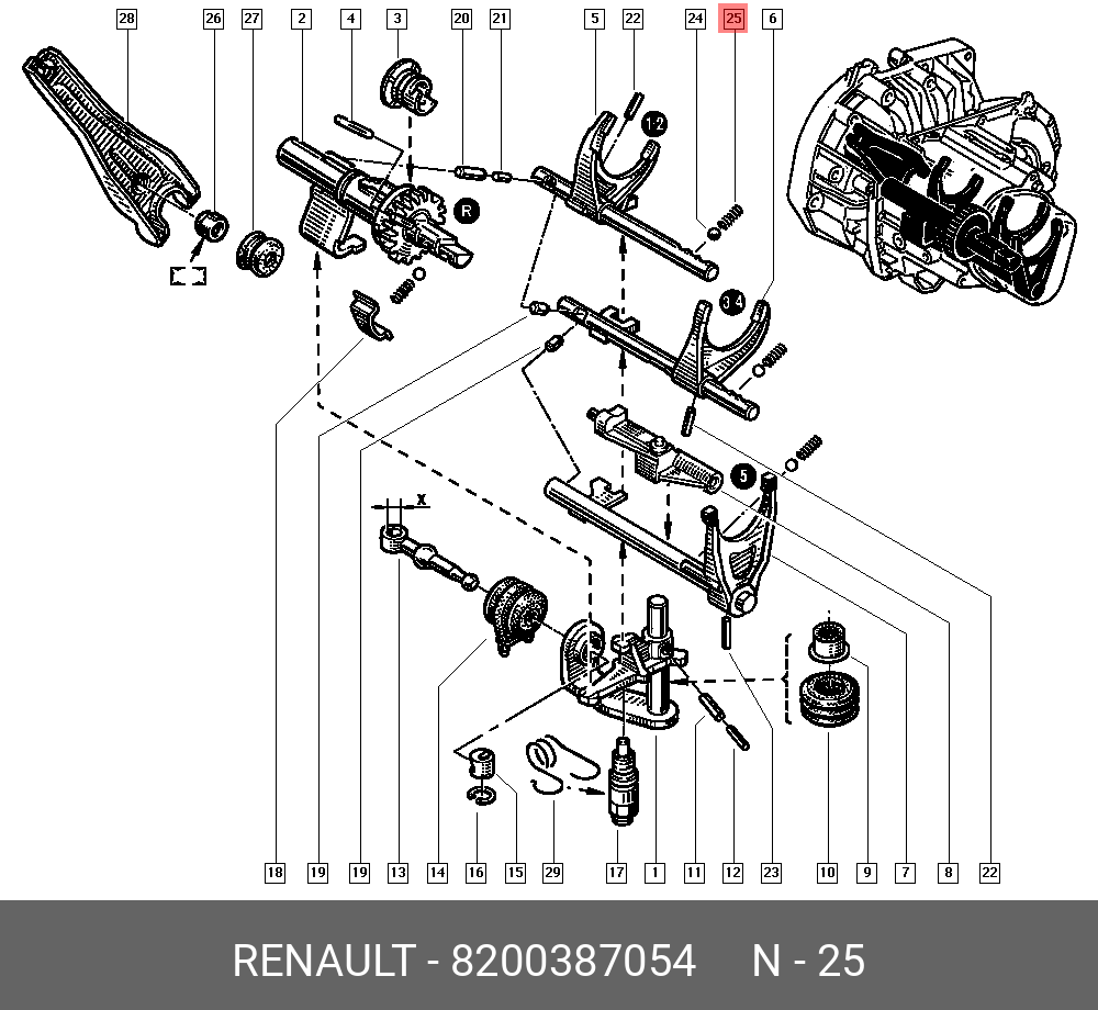 Пружина подвески Megane, Scenic, Clio, Laguna - Renault 8200387054