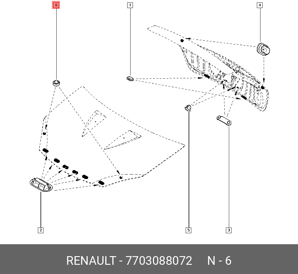 Упор капота Renault 7703088072 - Renault 7703088072