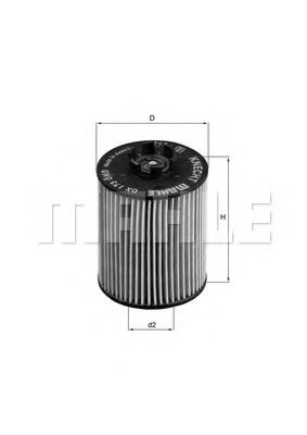 Снят, замена OX 173/2d Фильтр масляный (вставка) - Knecht OX173DECO