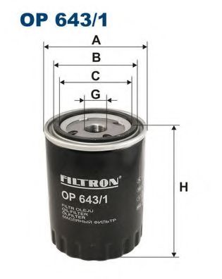 Фильтр масляный renault - FILTRON OP643/1
