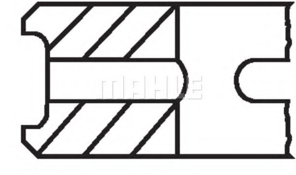 Комплект поршневых колец - Mahle 037 31 N0