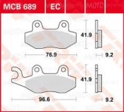 Снят с производства Колодки тормозные дисковые для мотоциклов - TRW MCB689