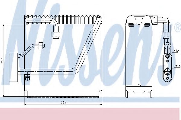 Испаритель кондиционера - Nissens 92204