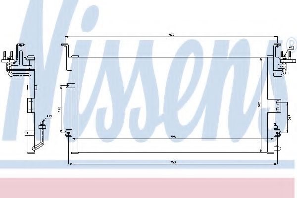 Радиатор кондиционера - Nissens 94775