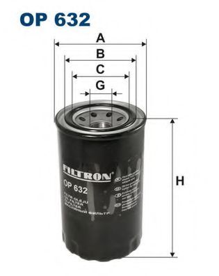 Фильтр масляный KIA - FILTRON OP632