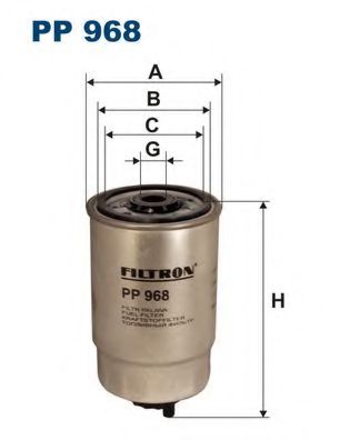 Фильтр топливный fiat - FILTRON PP968